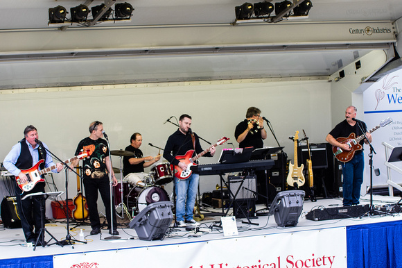 Rock band on the showmobile stage.